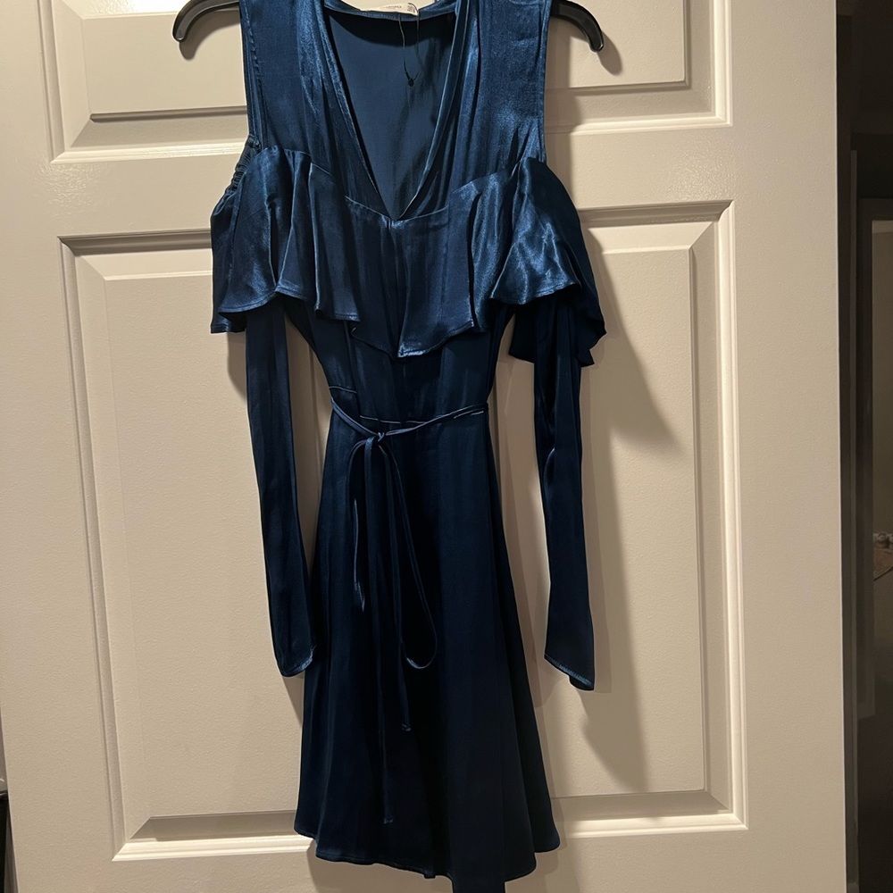 New : Mango navy cocktail dress. Size L.
